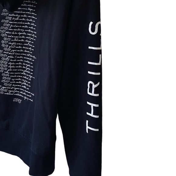 Sam Smith 2018 Thrills Tour Black Zip Up Hoodie Sweatshirt Size Large Unisex - Picture 3 of 10